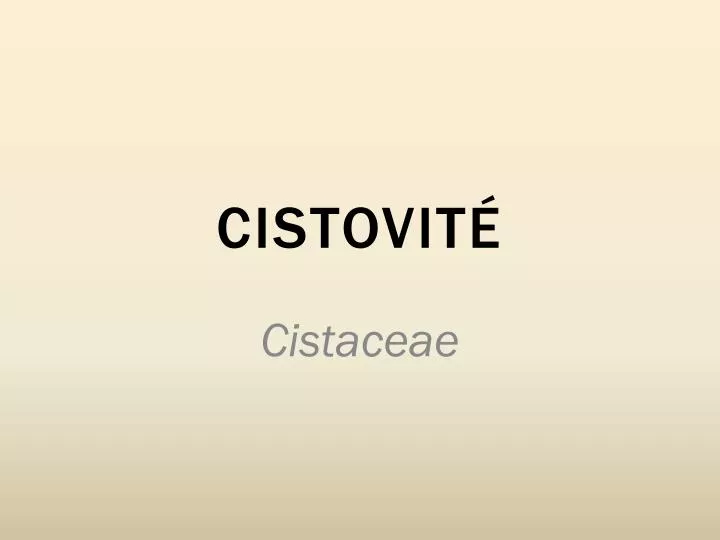cistovit