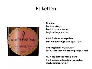 Etiketten