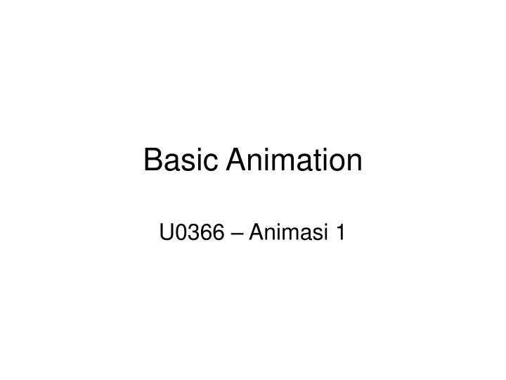 basic animation