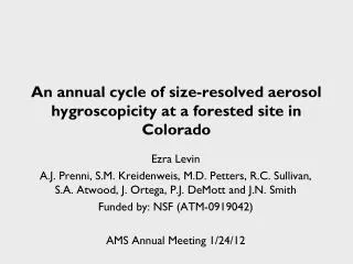 An annual cycle of size-resolved aerosol hygroscopicity at a forested site in Colorado