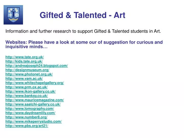 gifted talented art