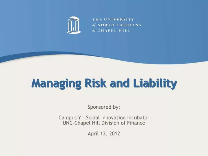 managing risk and liability
