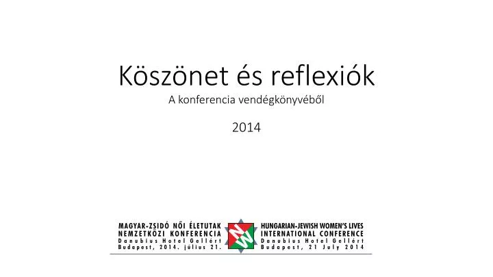 k sz net s reflexi k a konferencia vend gk nyv b l 2014