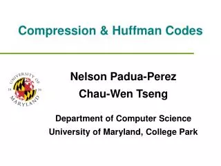 Compression &amp; Huffman Codes