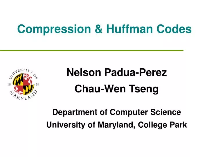 compression huffman codes