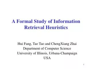A Formal Study of Information Retrieval Heuristics