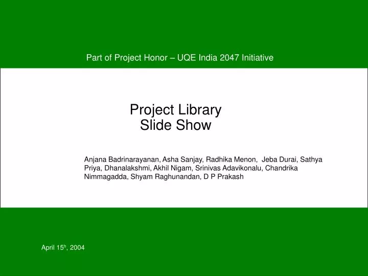 project library slide show