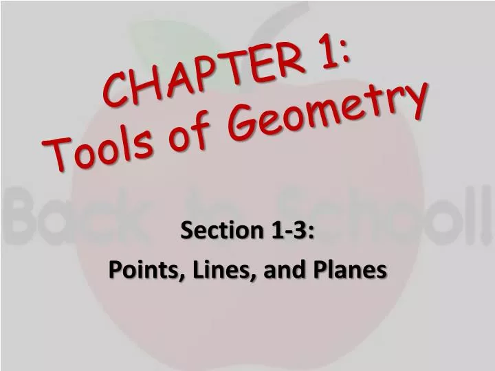 chapter 1 tools of geometry
