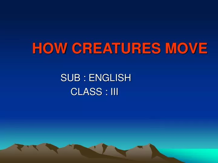 sub english class iii