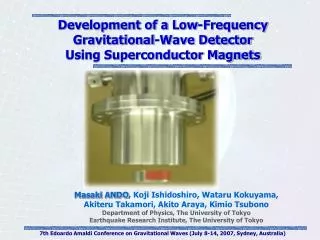 Development of a Low-Frequency Gravitational-Wave Detector Using Superconductor Magnets