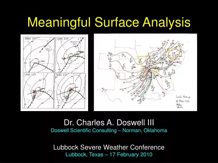 meaningful surface analysis