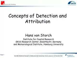 Concepts of Detection and Attribution