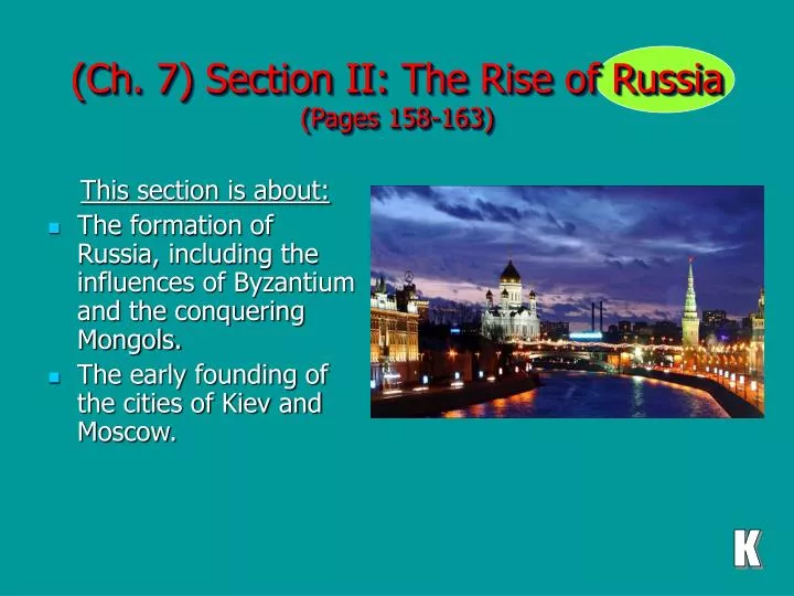 ch 7 section ii the rise of russia pages 158 163