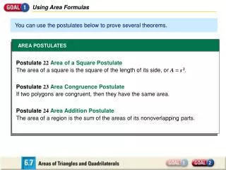 Using Area Formulas