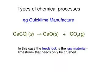 Types of chemical processes