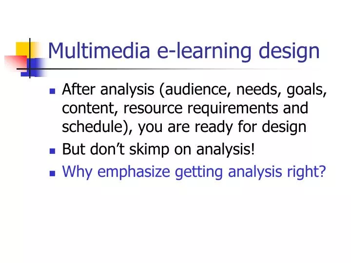 multimedia e learning design