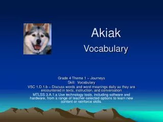 Akiak Vocabulary
