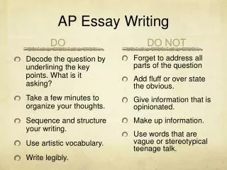 AP Essay Writing