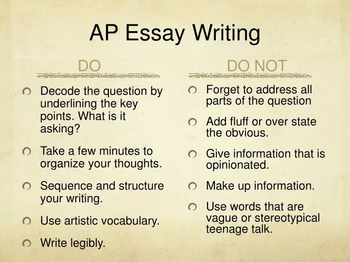 ap essay writing