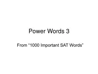 Power Words 3