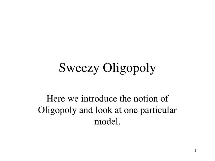 sweezy oligopoly