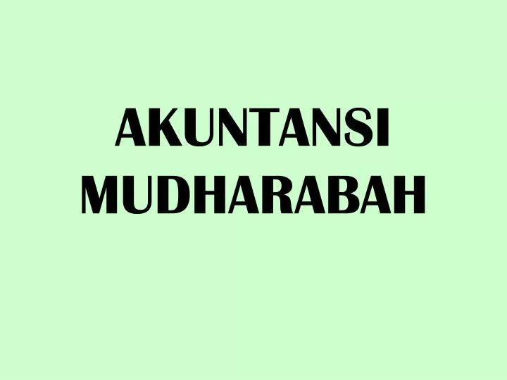 akuntansi mudharabah