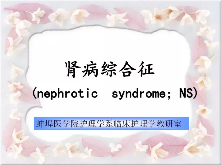 nephrotic syndrome ns