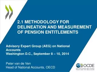 2.1 Methodology for delineation and measurement of pension entitlements