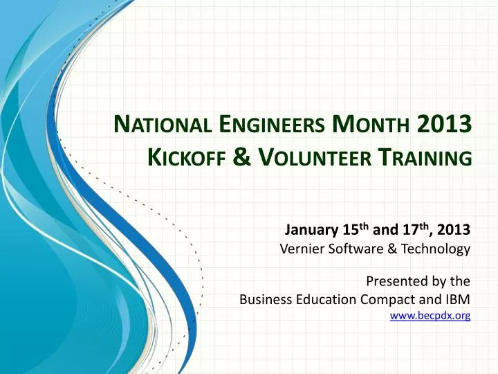 national engineers month 2013 kickoff volunteer training
