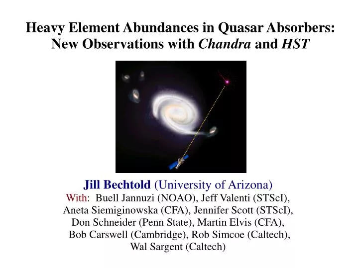 heavy element abundances in quasar absorbers new observations with chandra and hst