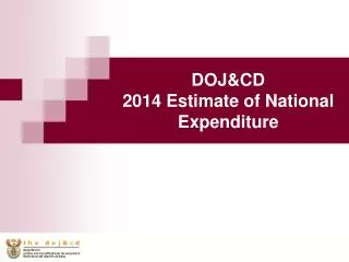 DOJ&amp;CD 2014 Estimate of National Expenditure
