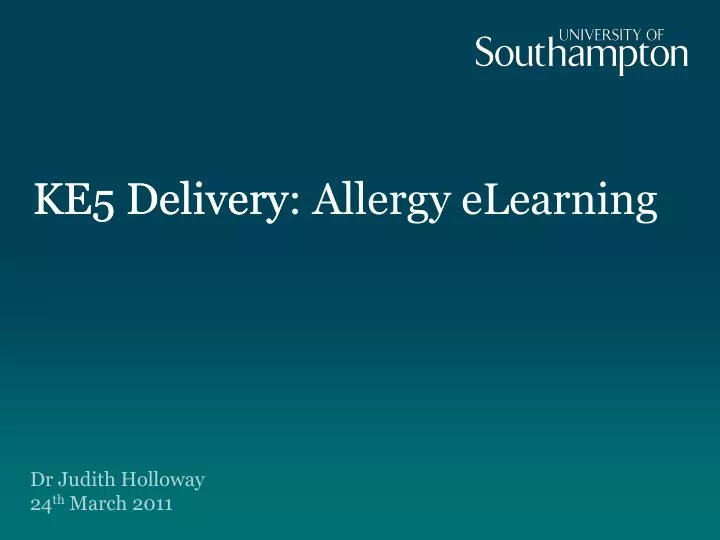 ke5 delivery allergy elearning