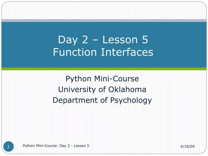 day 2 lesson 5 function interfaces