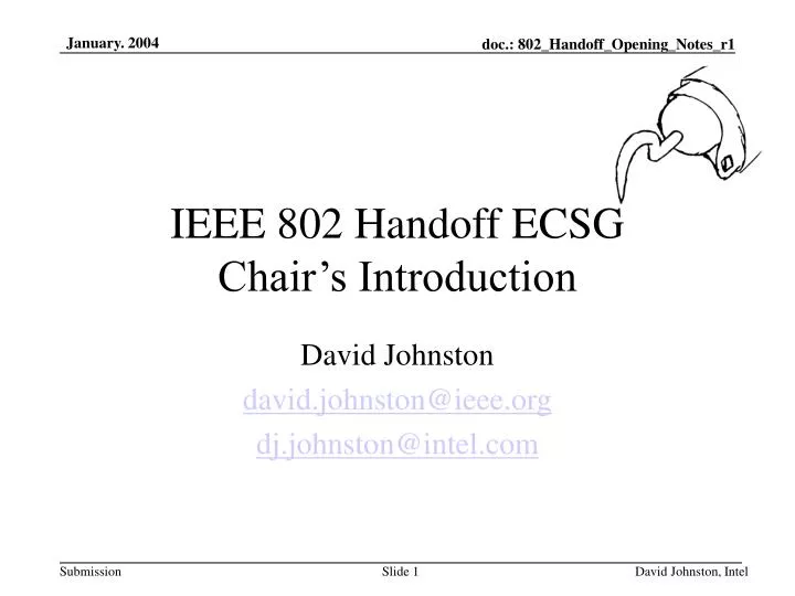 ieee 802 handoff ecsg chair s introduction