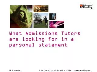 What Admissions Tutors are looking for in a personal statement