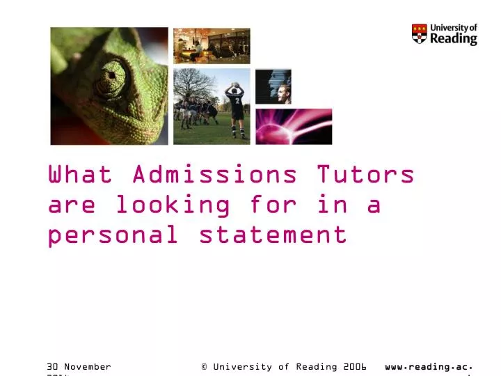 what admissions tutors are looking for in a personal statement