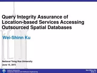 Query Integrity Assurance of Location-based Services Accessing Outsourced Spatial Databases