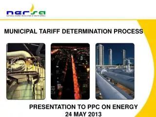 PRESENTATION TO PPC ON ENERGY 24 MAY 2013