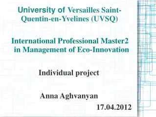 University of Versailles Saint-Quentin-en-Yvelines (UVSQ)