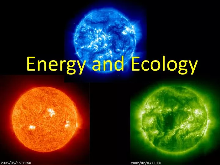 energy and ecology