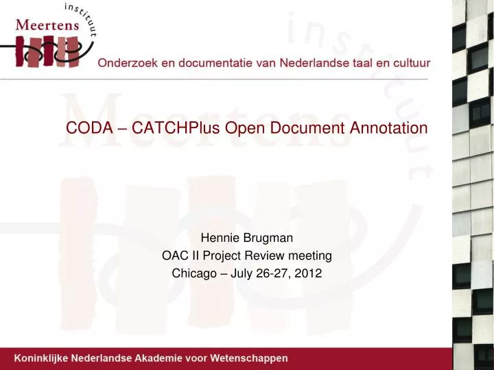 coda catchplus open document annotation