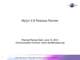 Mylyn 3.9 Release Review