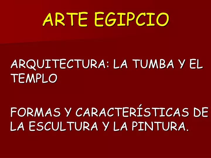 arte egipcio