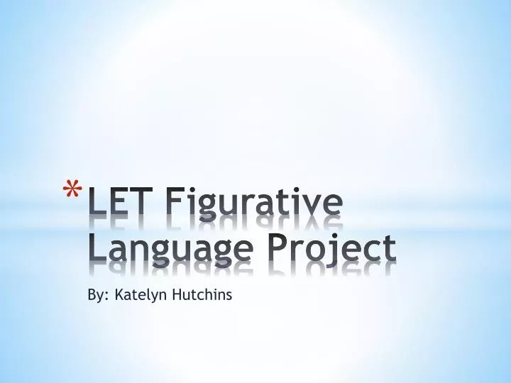 let figurative language project