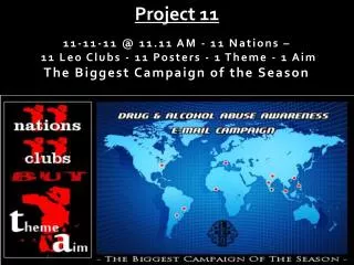Project 11 11-11-11 @ 11.11 AM - 11 Nations – 11 Leo Clubs - 11 Posters - 1 Theme - 1 Aim