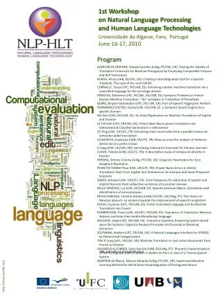 1st Workshop on Natural Language Processing and Human Language Technologies