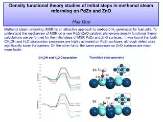 Density functional theory studies of initial steps in methanol steam reforming on PdZn and ZnO