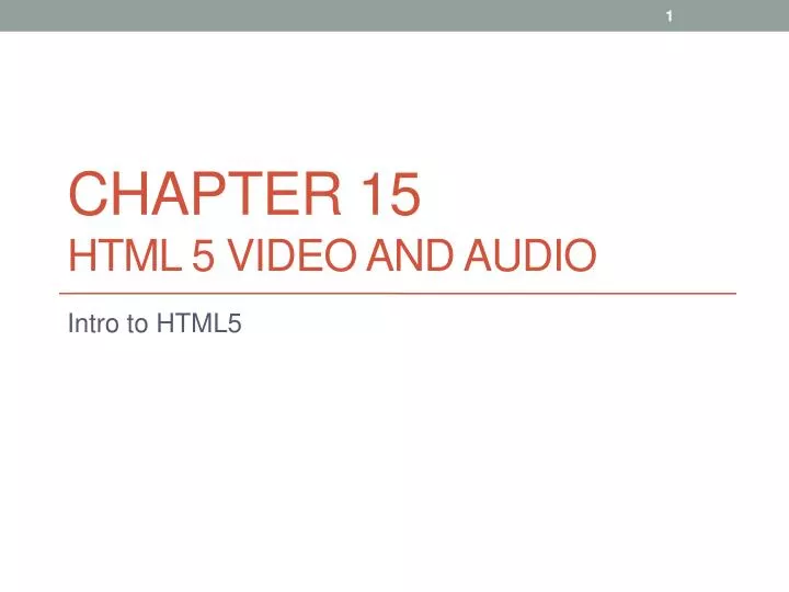 chapter 15 html 5 video and audio