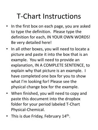 T-Chart Instructions