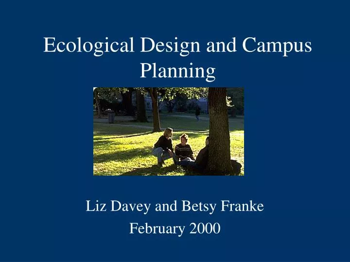 ecological design and campus planning